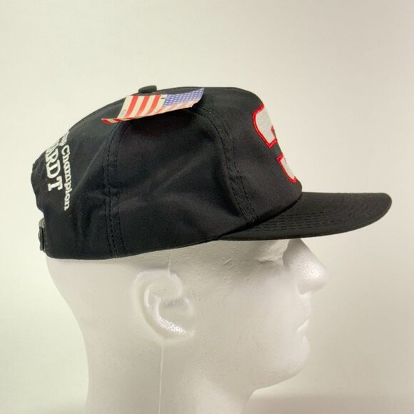 Dale Earnhardt 6-Time Winston Cup Champion Snapback Hat Black 3 USA Authentic - Picture 5 of 9